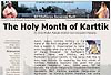 Святой месяц Картика. Описание этого месяца,